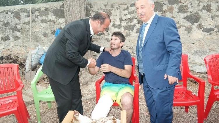 Alemdar Öztürk Yaralı Uzman Çavuş Feyyaz Argın’ı Evinde Ziyaret Etti