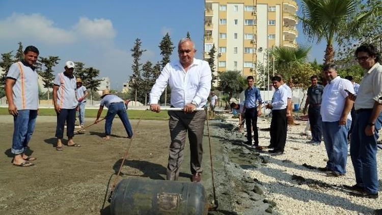 Erdemli Belediye Başkanı Tollu Devam Eden Stat Çalışmalarını Yerinde İnceledi