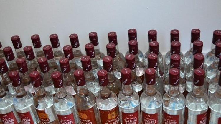 Kulu’da 50 Şişe Kaçak Rakı Ele Geçirildi