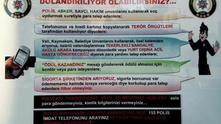 Sungurlu’da Dolandırıcılara Afişli Önlem