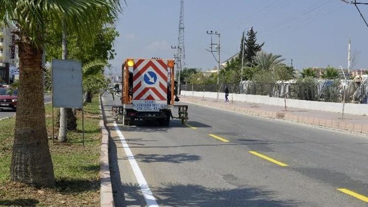 Mersin’de Yol Çizgileri Yenileniyor