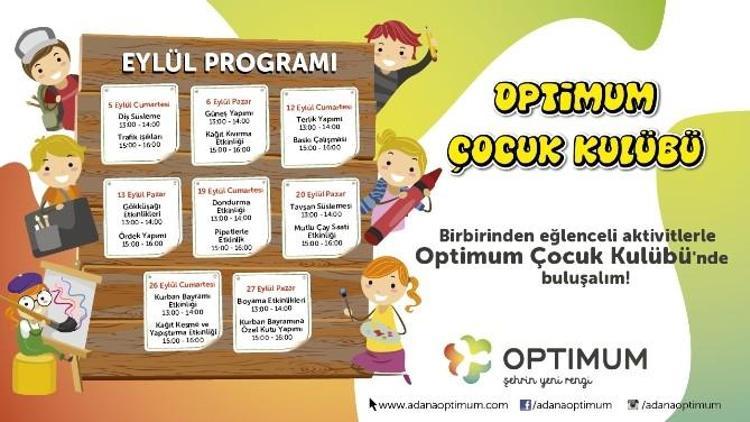 Eylül’de Optimum Çocuk Kulübü Çok Renkli