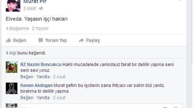 Eylem Öncesi Facebook’tan Vedalaşmış