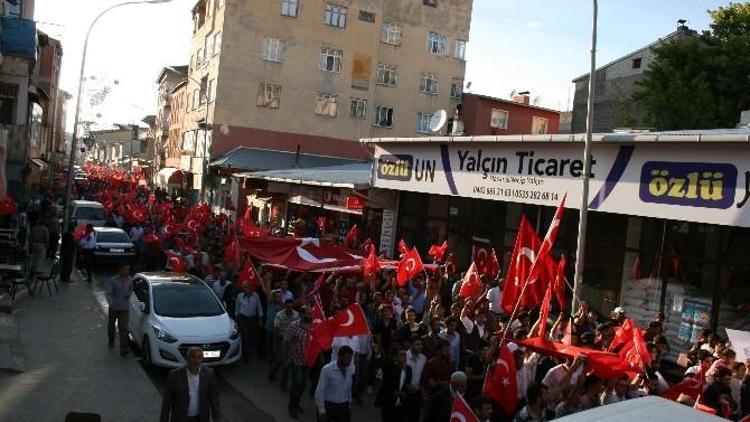 Pasinler ’De Teröre Lanet Yürüyüşü Düzenlendi