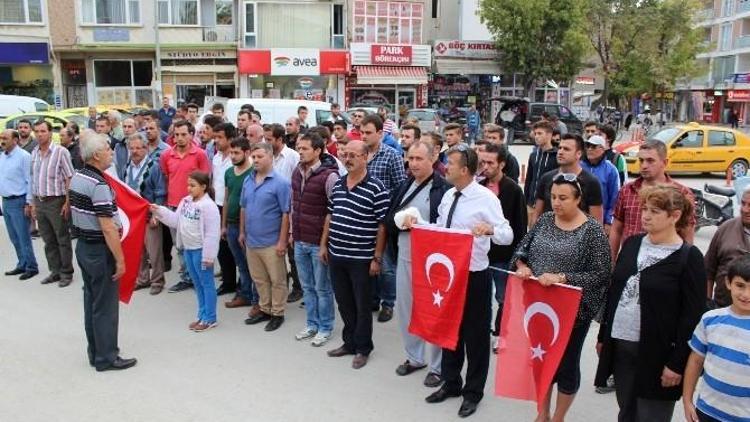 Tekirdağ’da Taksicilerden Şehitler İçin Protesto