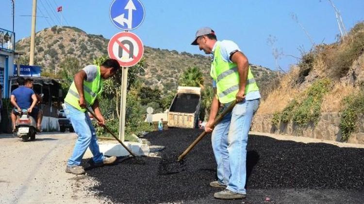 Bodrum’da Asfaltlama Çalışmaları Gümüşlük İle Devam Etti