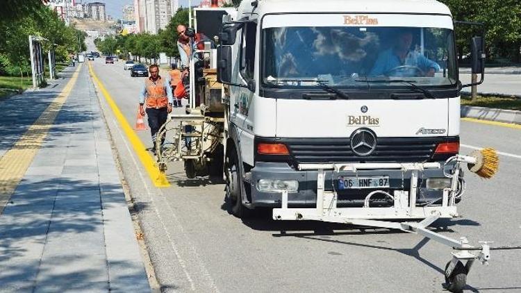 Başkent’te 6 Bin Kilometre Yol Çizgisi