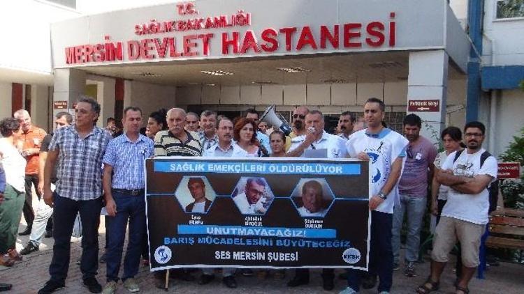 Mersin’de Sağlık Çalışanları Ölümleri Protesto Edildi