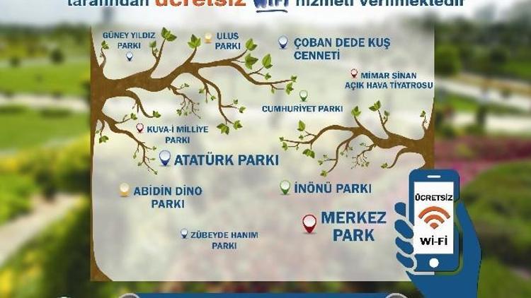 Büyükşehir’den 11 Parkta Ücretsiz Wi-fi Hizmeti