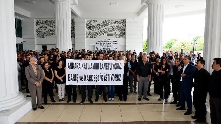 Muratpaşa Belediyesi Çalışanlarının Terör Protestosu
