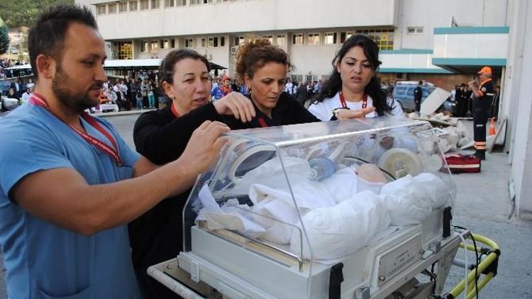 Amasya’da Hastanede Afet Tatbikatı