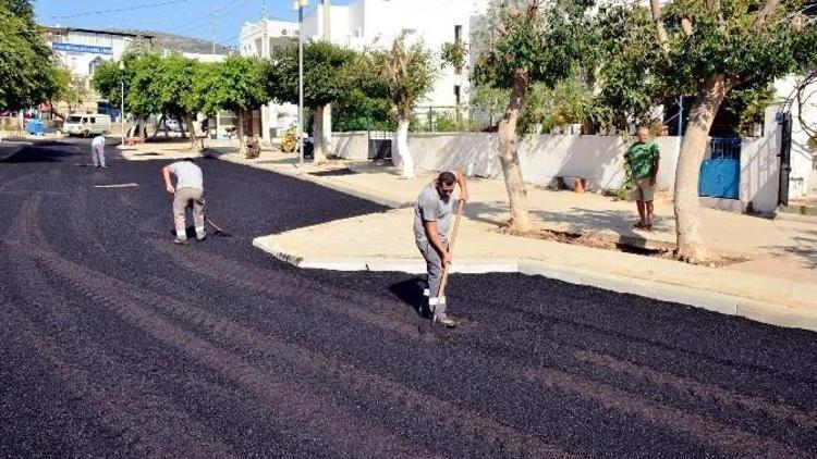 Bodrum’da Asfalt Çalışmaları Sürüyor