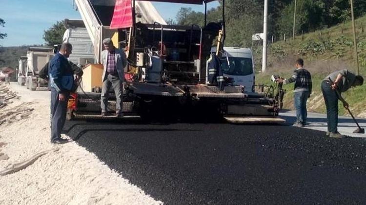 Yığılca Karayolunda Asfaltlama Çalışmaları Başladı