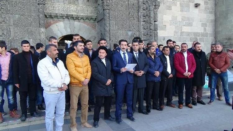 Erzurum Ülkü Ocakları İran Devlet Televizyonunu Protesto Etti