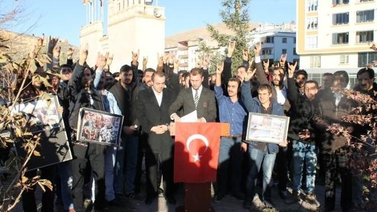 Bayburt Ülkü Ocakları Türkmen Dağı’nda Yaşanan Katliamı Protesto Etti