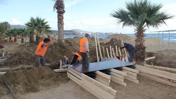 Sahil Yolu Projesinde İlk Beton Döküldü