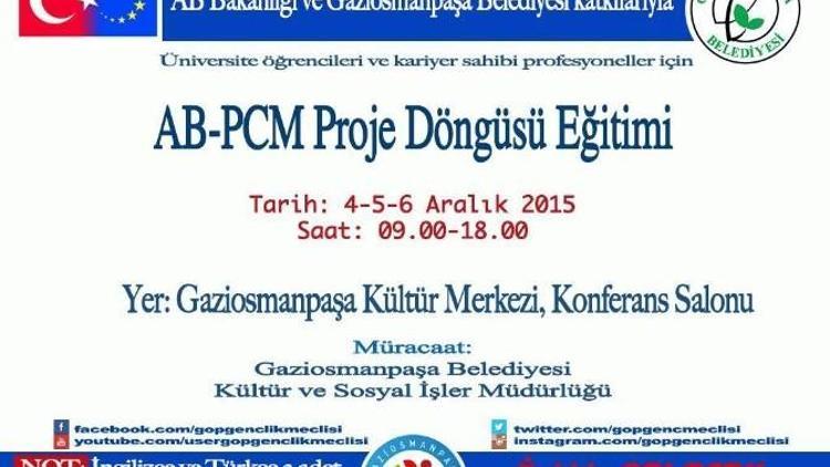 Gaziosmanpaşa Gençlik Meclisi’nden ‘AB-pcm Proje Döngüsü Eğitimi’