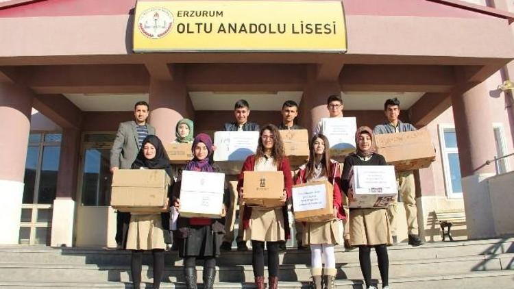 Oltu Anadolu Lisesi Öğrencilerinden Bayırbucak Türkmenlerine Yardım