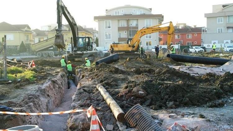 Tramvay Güzergâhında Altyapı Çalışmaları Sürüyor