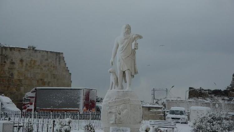 Sinop’ta Kar Yolları Kapattı