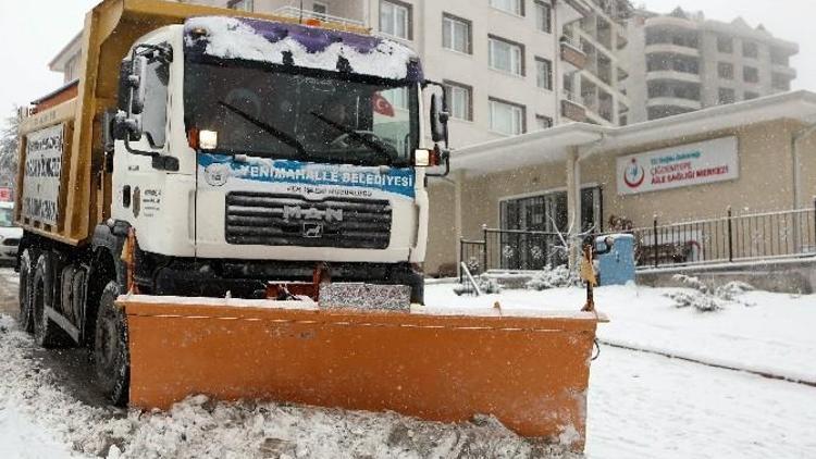 Yenimahalle’de Kar Alarmı