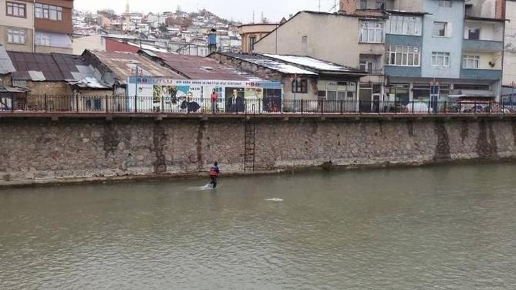 Çoruh’a Düşen Kediyi İtfaiye Kurtardı