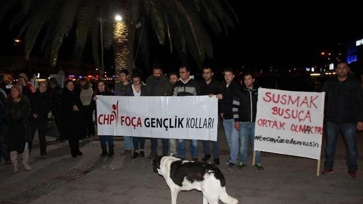 Tecavüz Olayı Foça’da Protesto Edildi