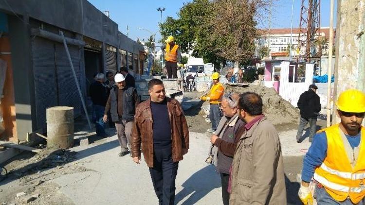 Başkan Can, Tarihi Ticaret Merkezi’ndeki Çalışmaları Yerinde İnceledi