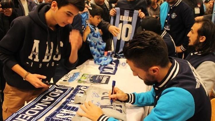 Adana Demirspor’lu Oyunculara İmza Gününde Yoğun İlgi