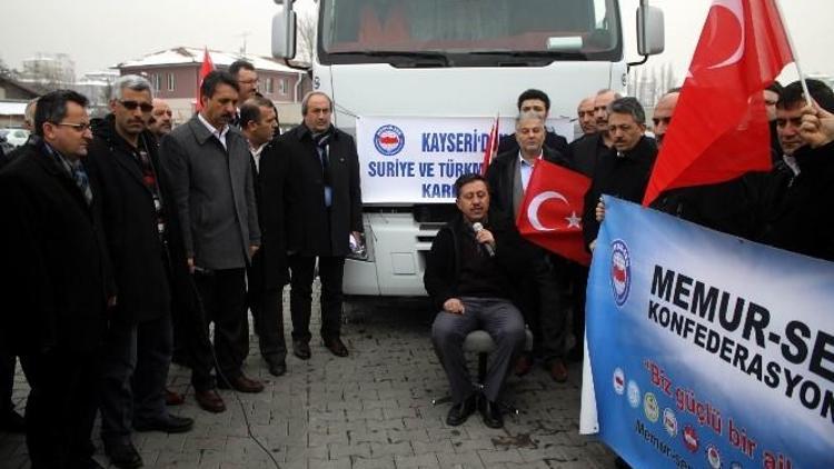 Memur-sen’in Yardım Tır’ı Yayladağ Bölgesine Gönderildi