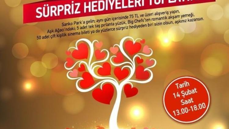 “Sevgililer Günü”nün En Güzel Sürprizleri Sanko Park Aşk Ağacında