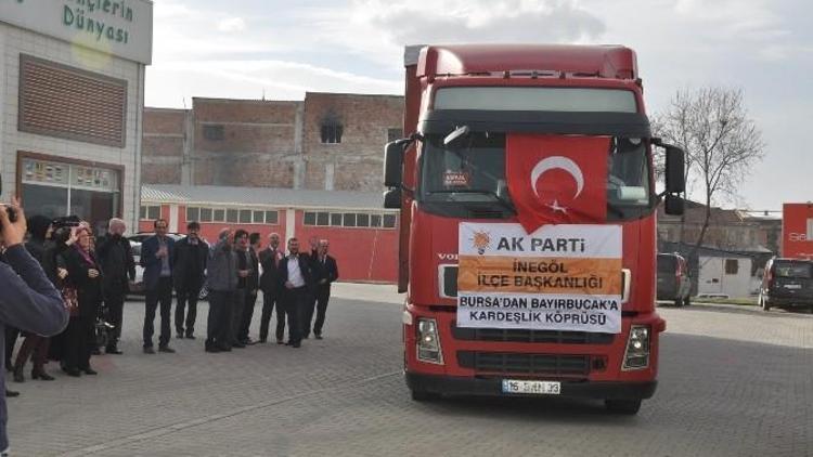 İnegöl AK Parti’den Bayırbucak’a İki Tır Yardım