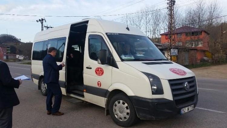 Fatsa’da Öğrenci Servis Araçları Denetlendi