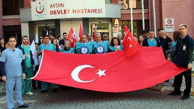 Aydın Sağlık-sen Terör Eylemlerini Protesto Etti