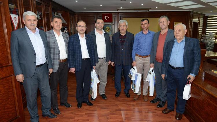 Afyonlu belediye başkanları, Başkan Çetinkayayı ziyaret etti