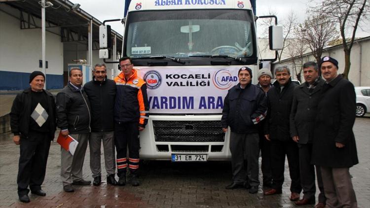 Kocaeliden Suriyeli sığınmacılara yardım