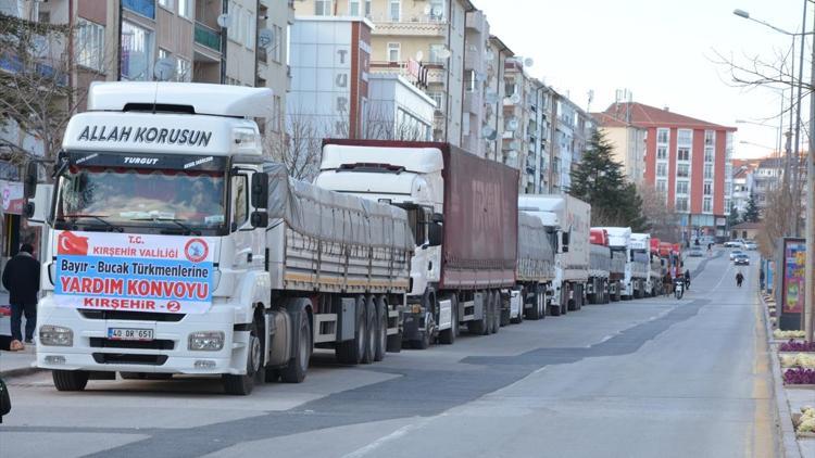 Kırşehirden Türkmenlere 12 tır yardım