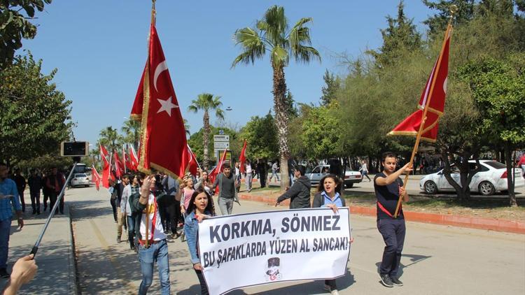 Antalyada teröre tepki yürüyüşü