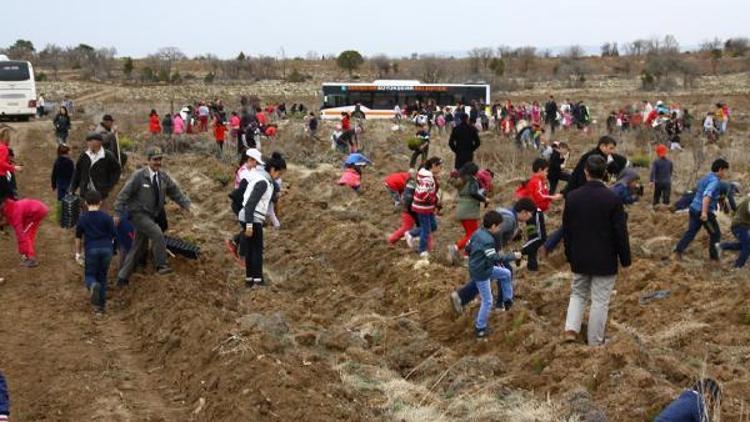 Eskişehirde 21 okul, 21 bin fidanı toprakla buluşturdu