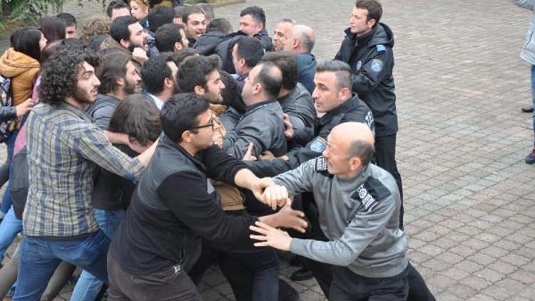 KTÜ’de Ensar Vakfı protestosu arbedesi: 22 öğrenci gözaltına alındı