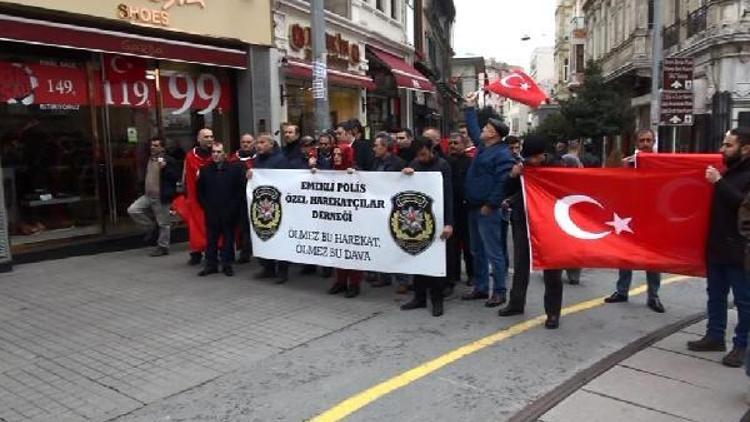 Emekli özel harekatçılar İstiklalde yürüdü