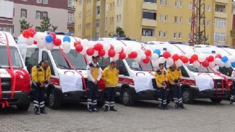 Karsın yYeni ambulansları törenle hizmete başladı