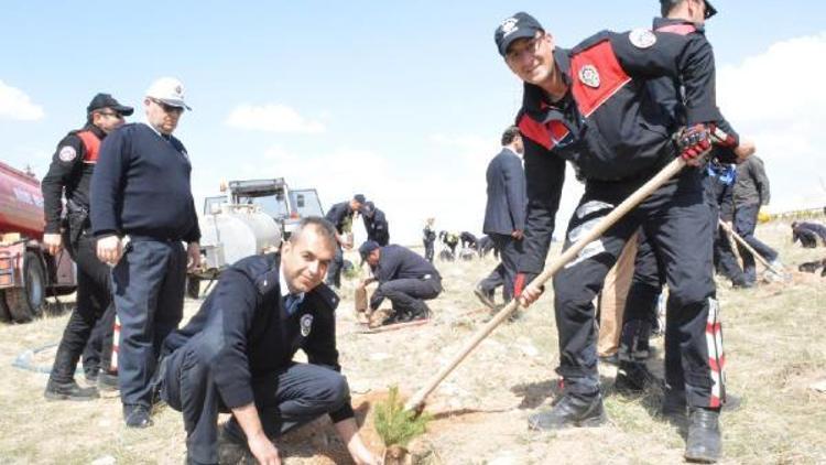 Niğde’de polisler fidan dikti