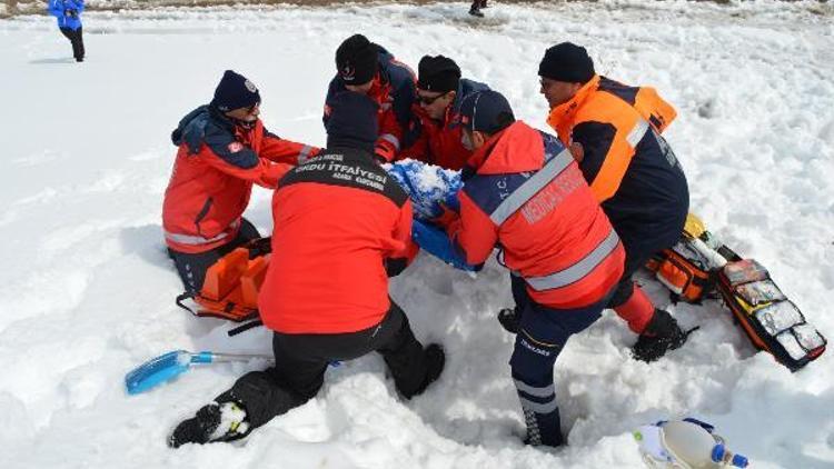 Çığda arama ve kurtarma tatbikatı yapıldı