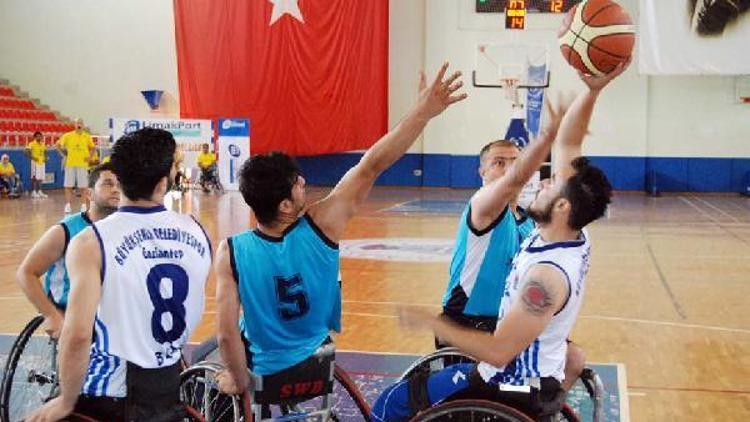 Engelli basketbolculardan galibiyet