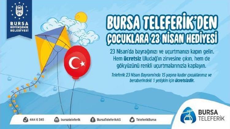 23 Nisanda çocuklara ücretsiz teleferik