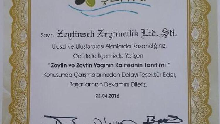 Didime üç altın madalya getiren Zeytinseliye teşekkür