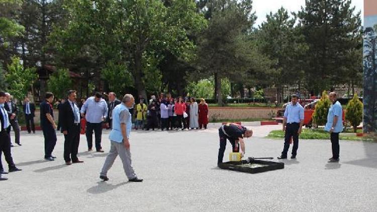 Çorum’da yangın tatbikatı