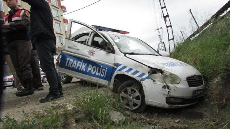 Tekirdağ’da polis kaza yaptı, 1 yaralı