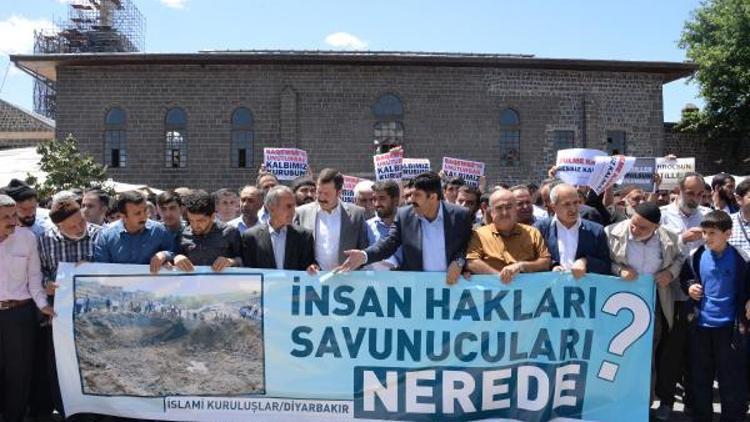 Diyarbakırda PKKnın patlattığı kamyonda ölen 16 kişi için gıyabi cenaze namazı kılındı